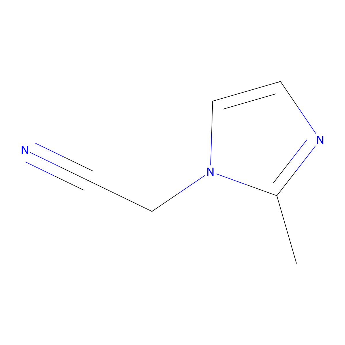 (2-methyl-1H-imidazol-1-yl)acetonitrile molecular structure, CAS 82949-05-1