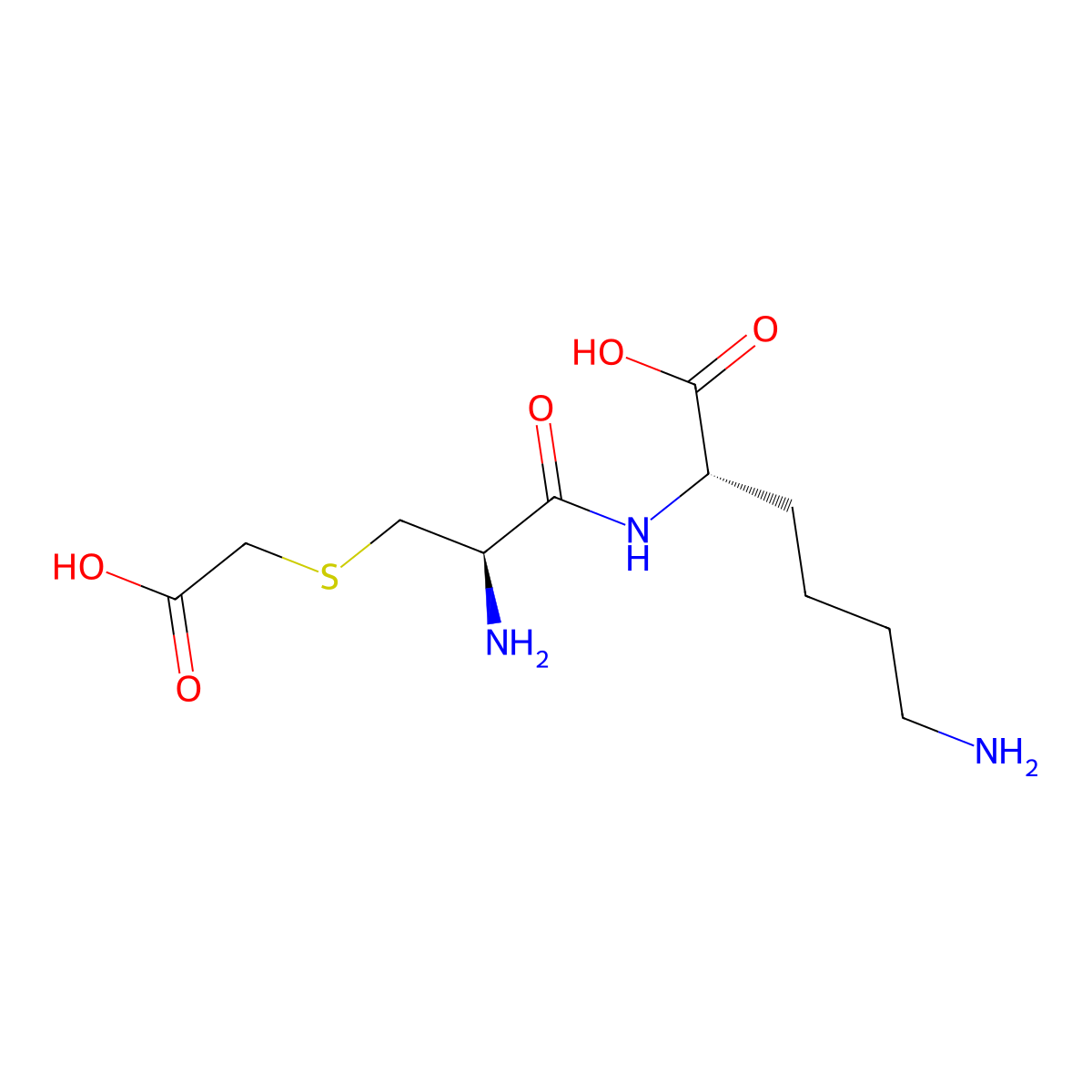 Carbocysteine-lysine molecular structure, CAS 82951-55-1