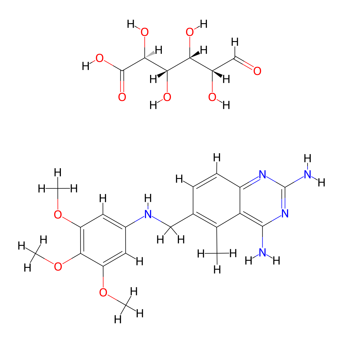 Trimetrexate Glucuronate molecular structure, CAS 82952-64-5