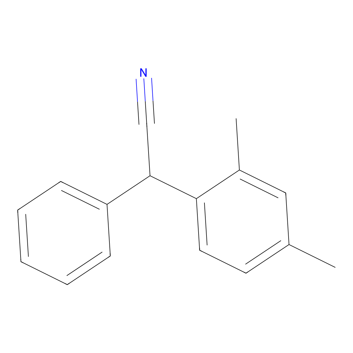 (2,4-Dimethylphenyl)(phenyl)acetonitrile molecular structure, CAS 82954-09-4