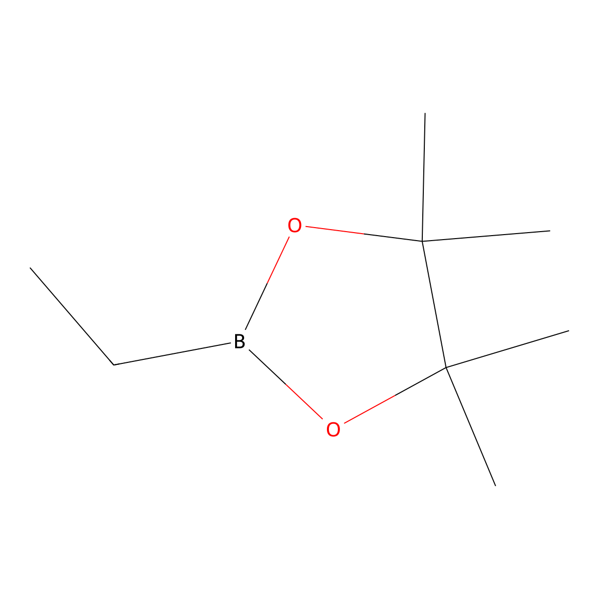 2-Ethyl-4,4,5,5-tetramethyl-1,3,2-dioxaborolane molecular structure, CAS 82954-89-0