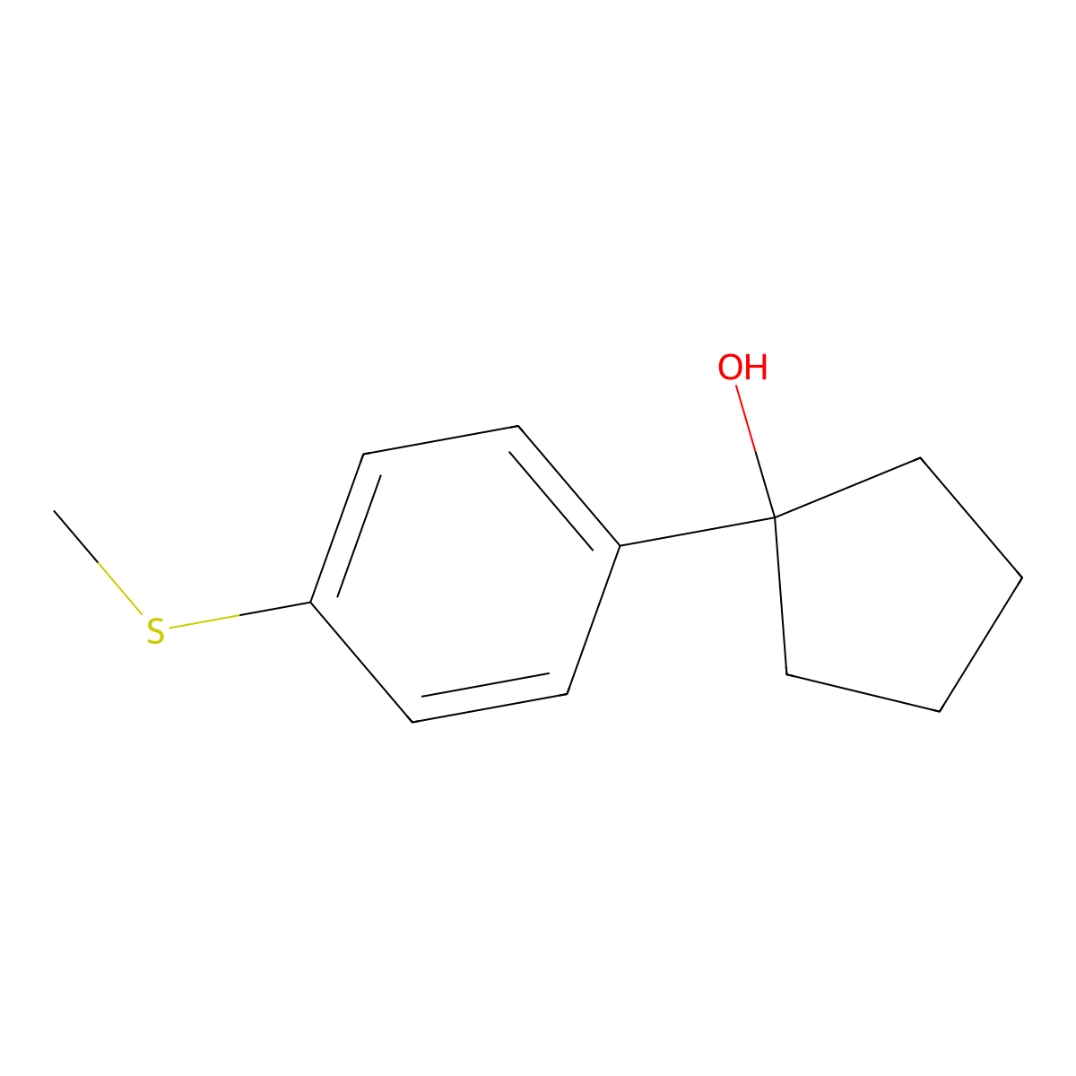 1-(4-(Methylthio)phenyl)cyclopentanol molecular structure, CAS 82955-07-5