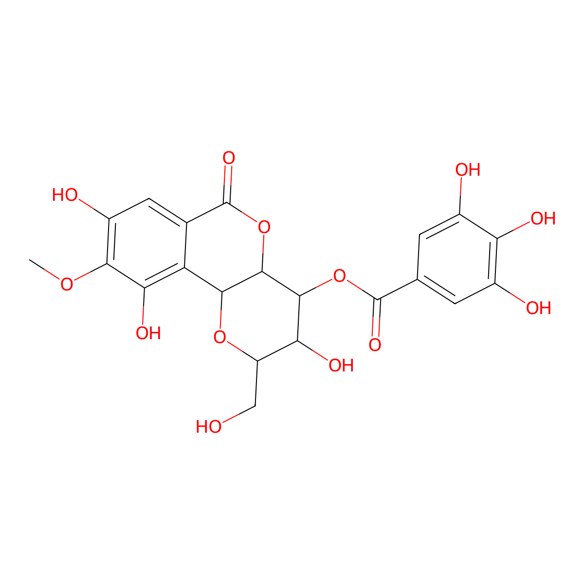 4-o-Galloylbergenin molecular structure, CAS 82958-45-0