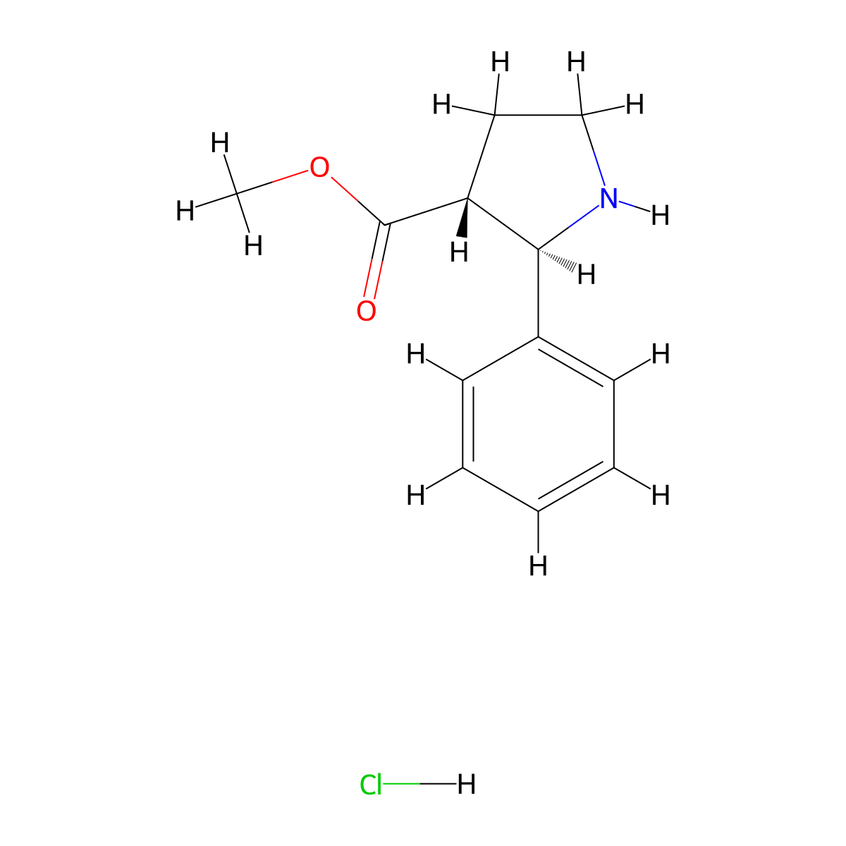 trans-Methyl 2-phenylpyrrolidine-3-carboxylate hydrochloride molecular structure, CAS 82959-88-4