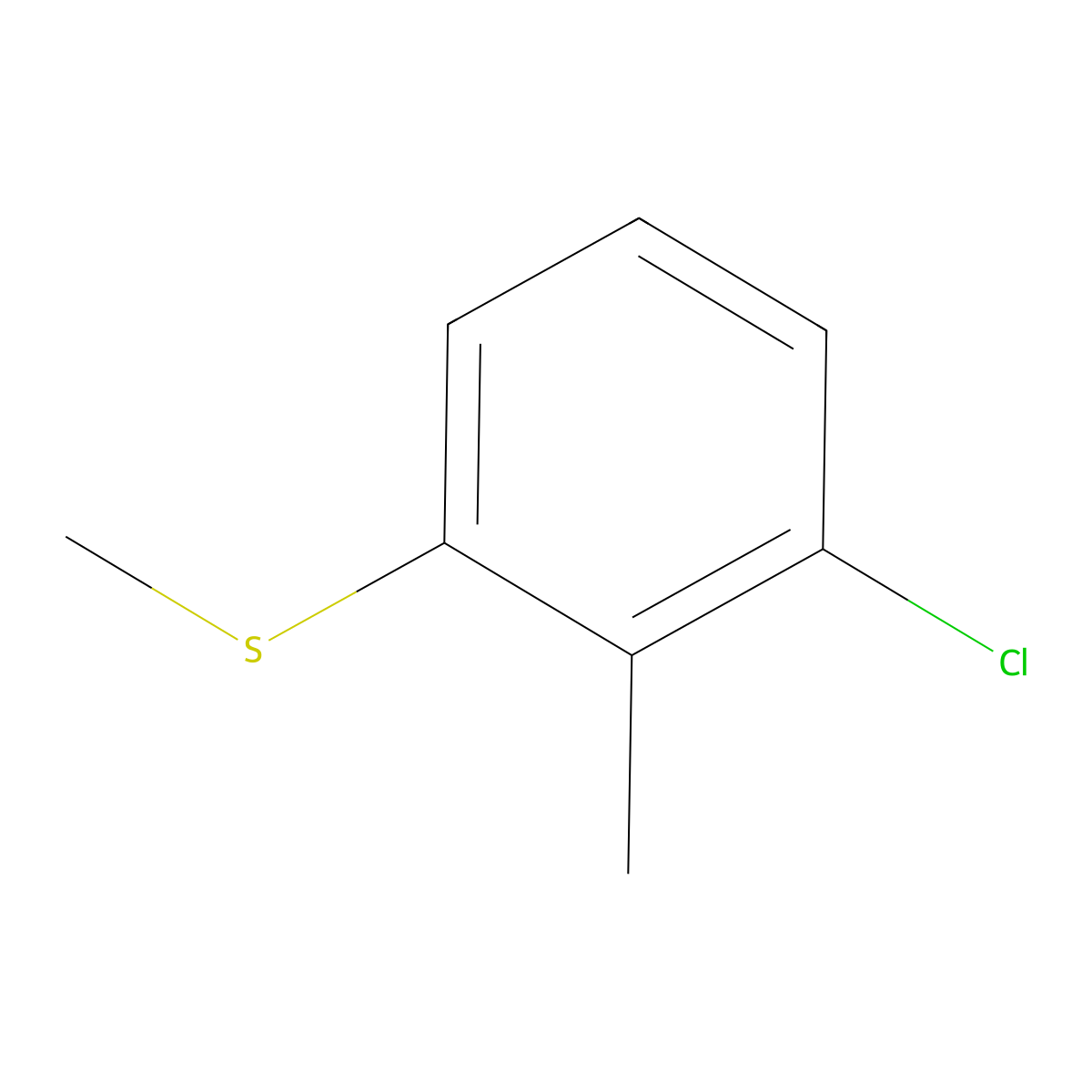 1-Chloro-2-methyl-3-(methylthio)benzene molecular structure, CAS 82961-52-2