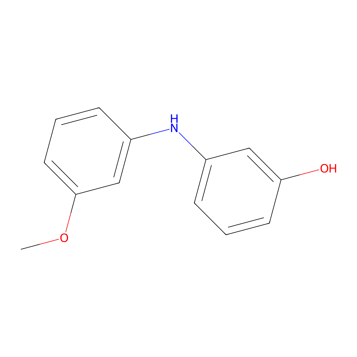 3-((3-Methoxyphenyl)amino)phenol molecular structure, CAS 82961-67-9