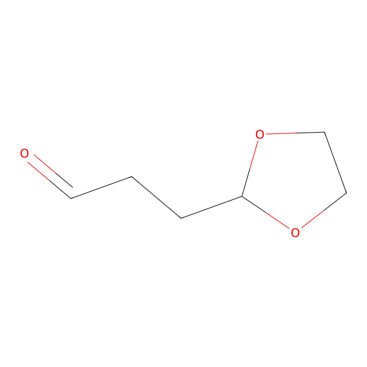 1,3-Dioxolane-2-propionaldehyde molecular structure, CAS 82962-18-3