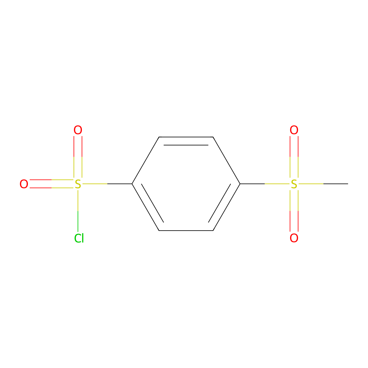 4-Methanesulfonylbenzene-1-sulfonyl chloride molecular structure, CAS 82964-91-8