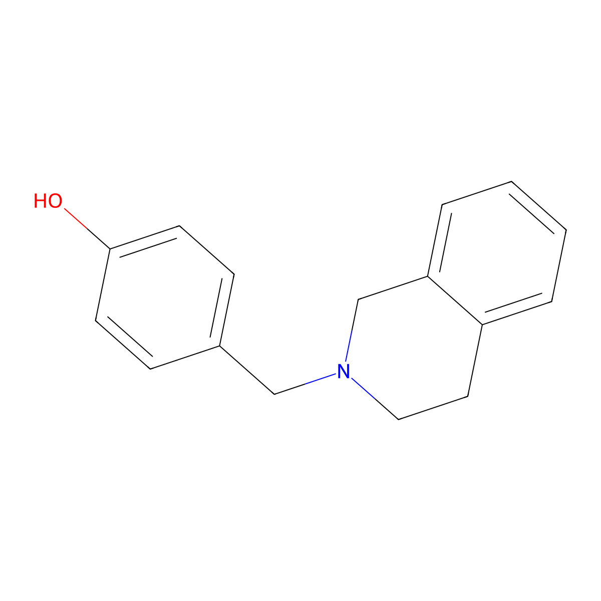 4-((1,2,3,4-Tetrahydroisoquinolin-2-yl)methyl)phenol molecular structure, CAS 82965-56-8