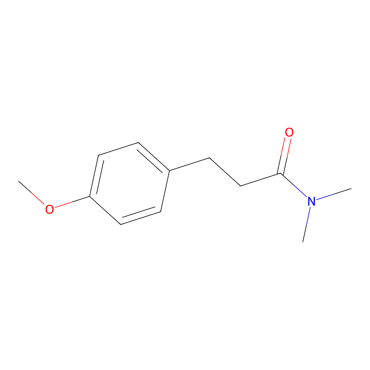 3-(4-methoxyphenyl)-N,N-dimethylpropanamide molecular structure, CAS 82966-21-0