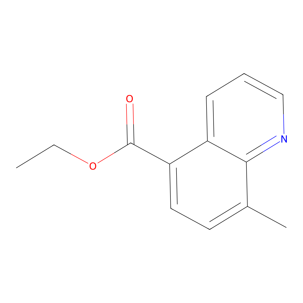 Ethyl 8-methylquinoline-5-carboxylate molecular structure, CAS 82967-39-3
