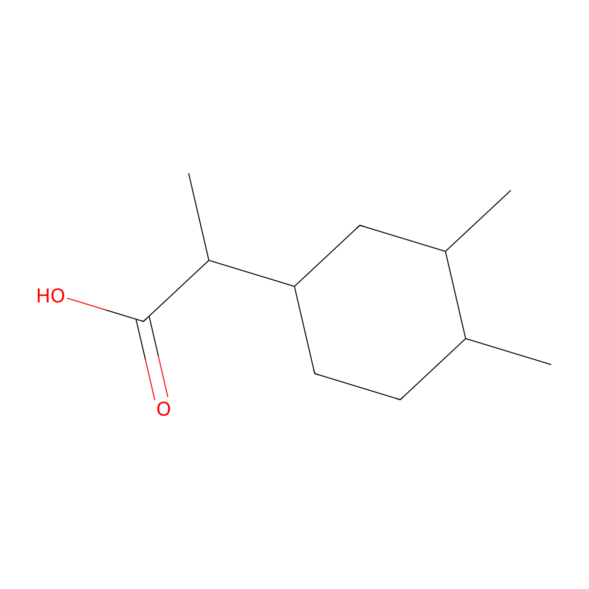 2-(3,4-Dimethylcyclohexyl)propanoic acid molecular structure, CAS 82976-76-9