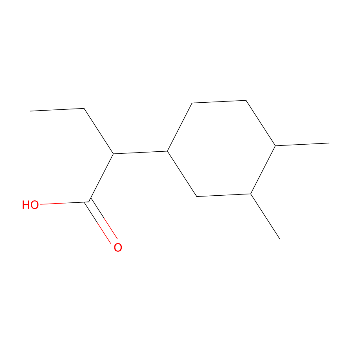 2-(3,4-Dimethylcyclohexyl)butanoic acid molecular structure, CAS 82976-77-0