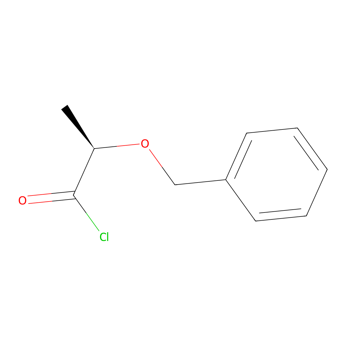 (R)-(+)-2-Benzyloxypropionyl chloride molecular structure, CAS 82977-93-3