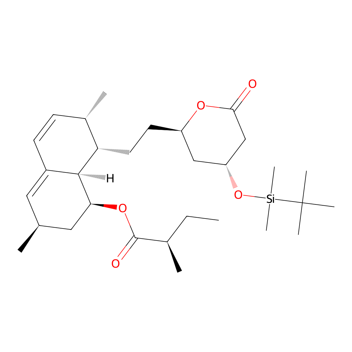 4-O-tert-Butyldimethylsilyl Epi Lovastatin molecular structure, CAS 82978-03-8