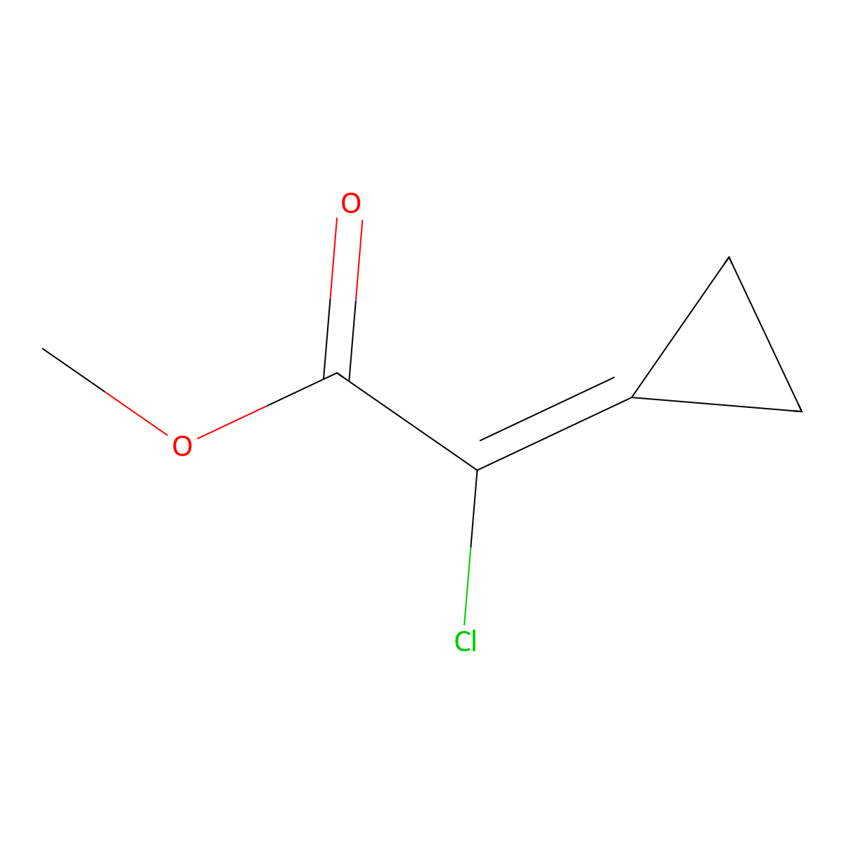 Methyl 2-chloro-2-cyclopropylideneacetate molecular structure, CAS 82979-45-1