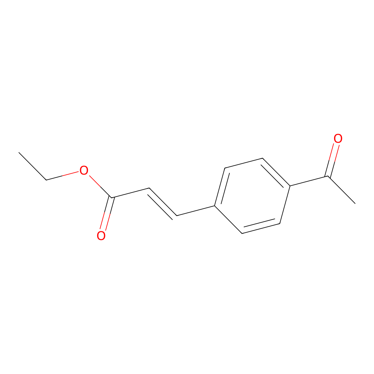 (E)-Ethyl 3-(4-acetylphenyl)acrylate molecular structure, CAS 82989-26-2