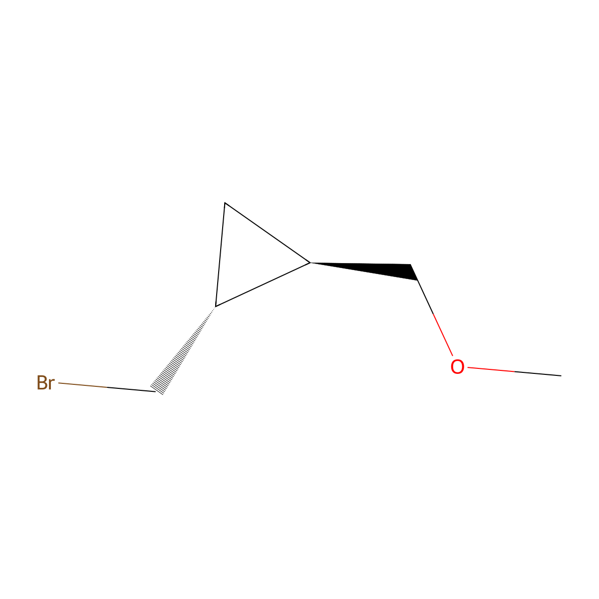 rac-(1R,2R)-1-(bromomethyl)-2-(methoxymethyl)cyclopropane molecular structure, CAS 82992-80-1