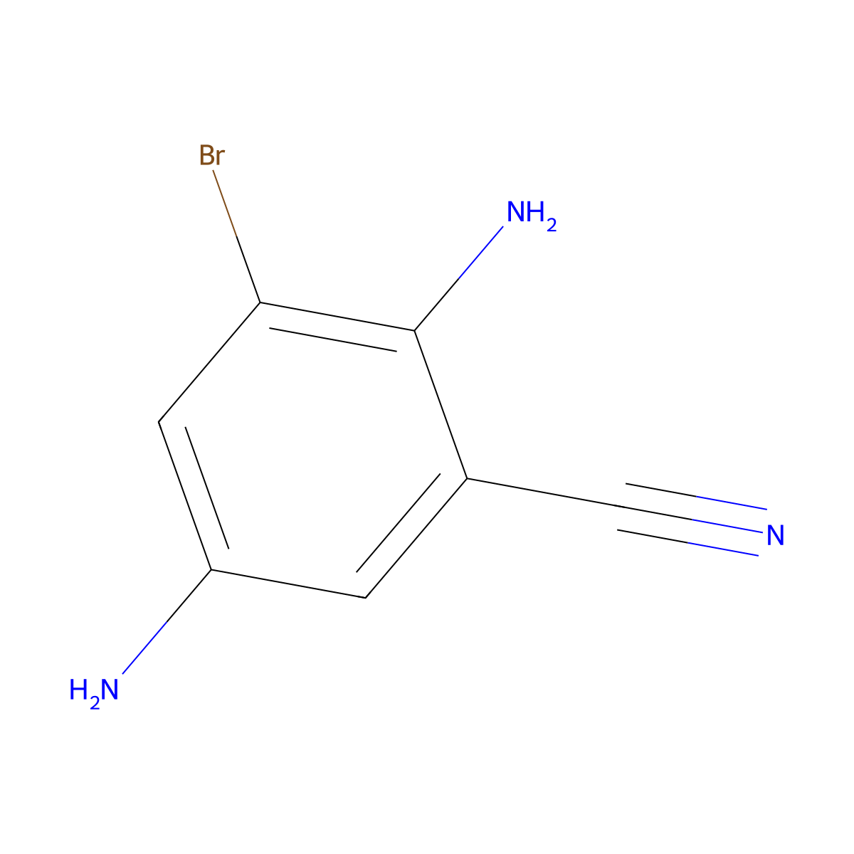 2,5-Diamino-3-bromobenzonitrile molecular structure, CAS 82997-65-7