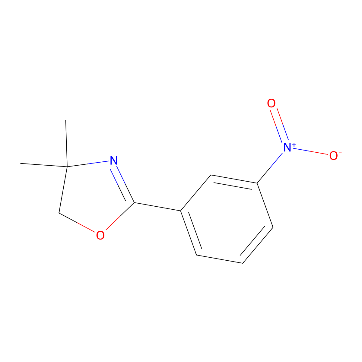 4,4-Dimethyl-2-(3-nitrophenyl)-4,5-dihydro-1,3-oxazole molecular structure, CAS 82998-95-6