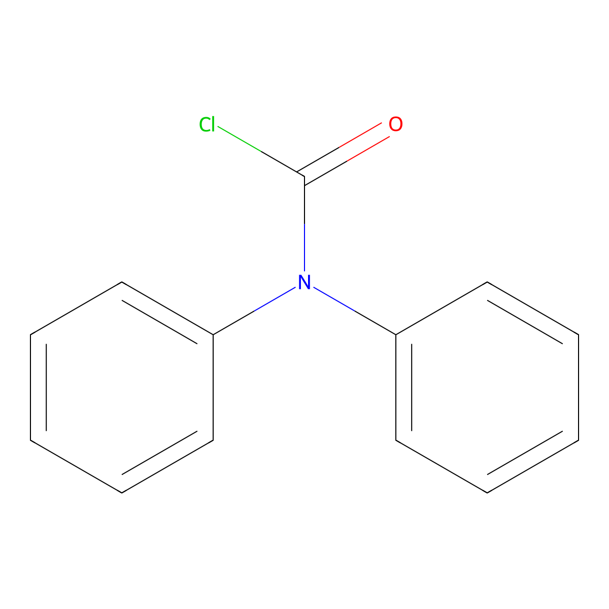 N,N-Diphenylcarbamic chloride molecular structure, CAS 83-01-2