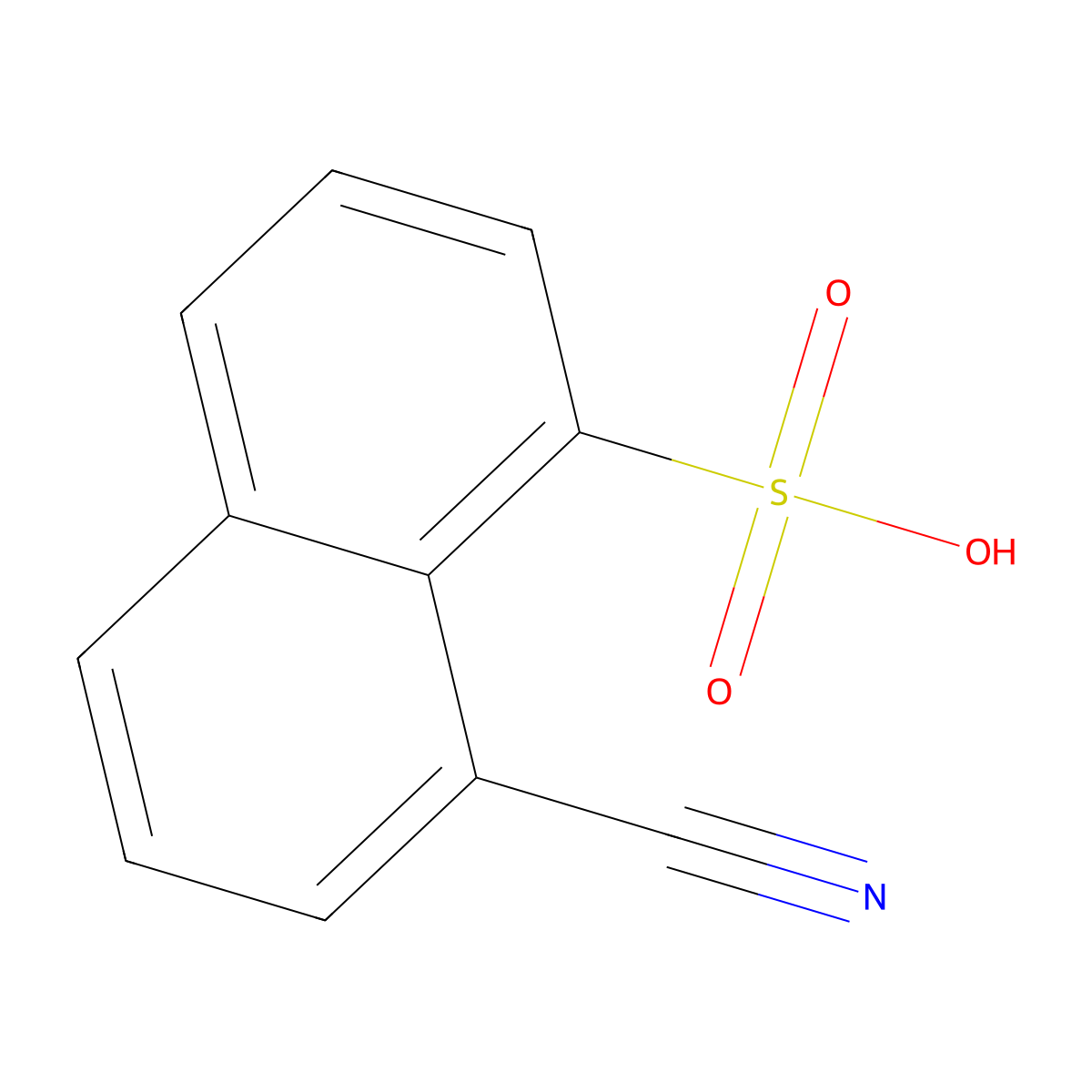 8-Cyanonaphthalene-1-sulfonic acid molecular structure, CAS 83-20-5