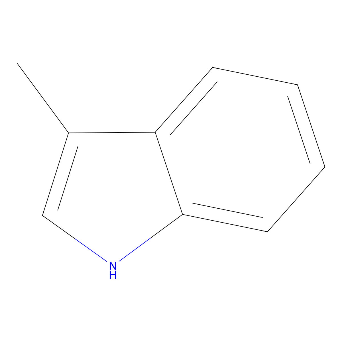 Skatole molecular structure, CAS 83-34-1