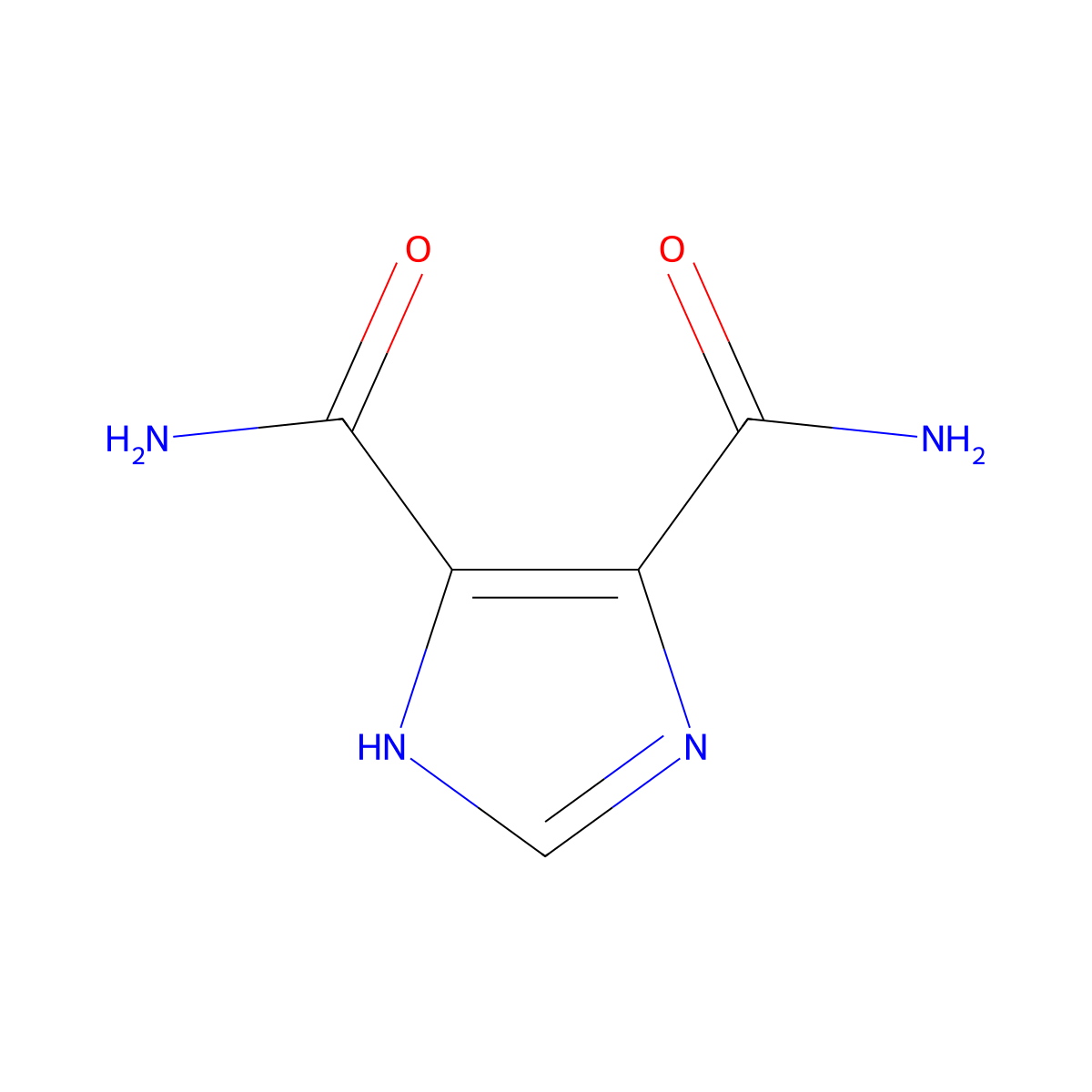 1H-Imidazole-4,5-dicarboxamide molecular structure, CAS 83-39-6