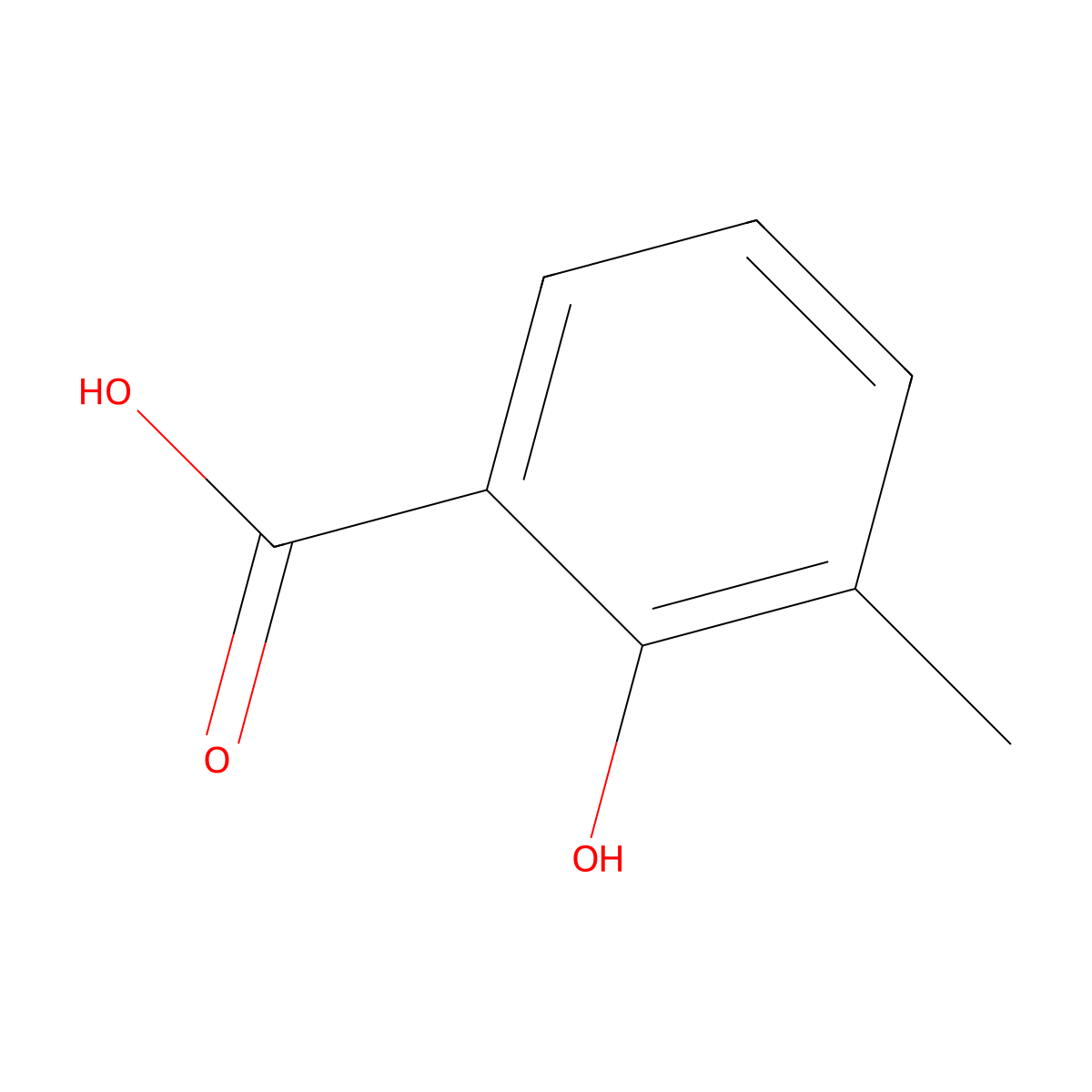 3-Methylsalicylic Acid molecular structure, CAS 83-40-9