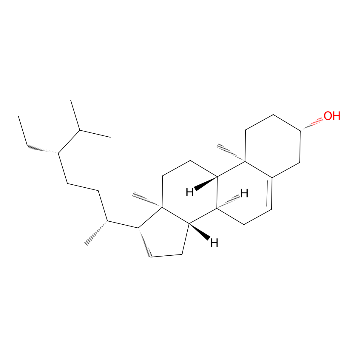 gamma-Sitosterol molecular structure, CAS 83-47-6