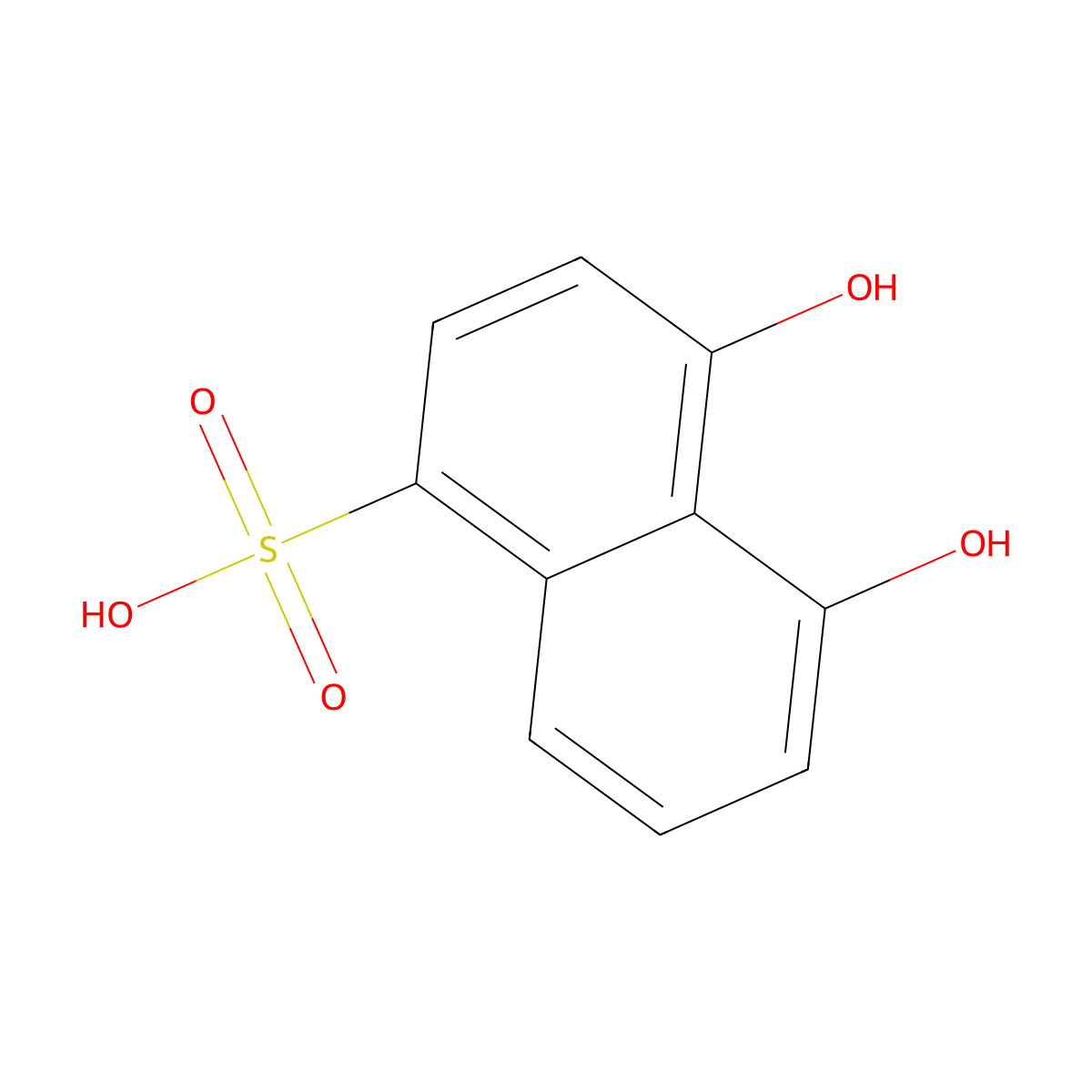 1-Naphthalenesulfonic acid, 4,5-dihydroxy- molecular structure, CAS 83-65-8