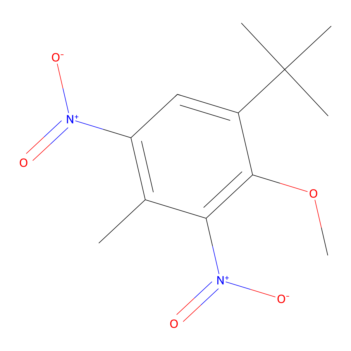 Musk ambrette molecular structure, CAS 83-66-9
