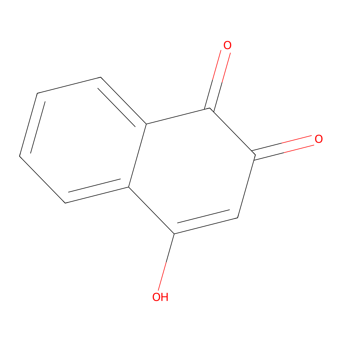 2-Hydroxy-1,4-naphthoquinone molecular structure, CAS 83-72-7