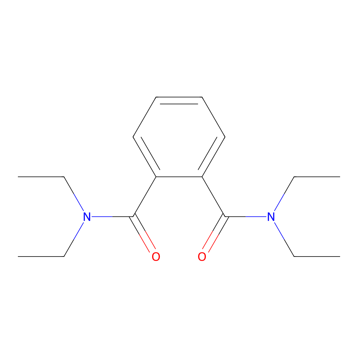 N,N,N',N'-Tetraethylphthalamide molecular structure, CAS 83-81-8