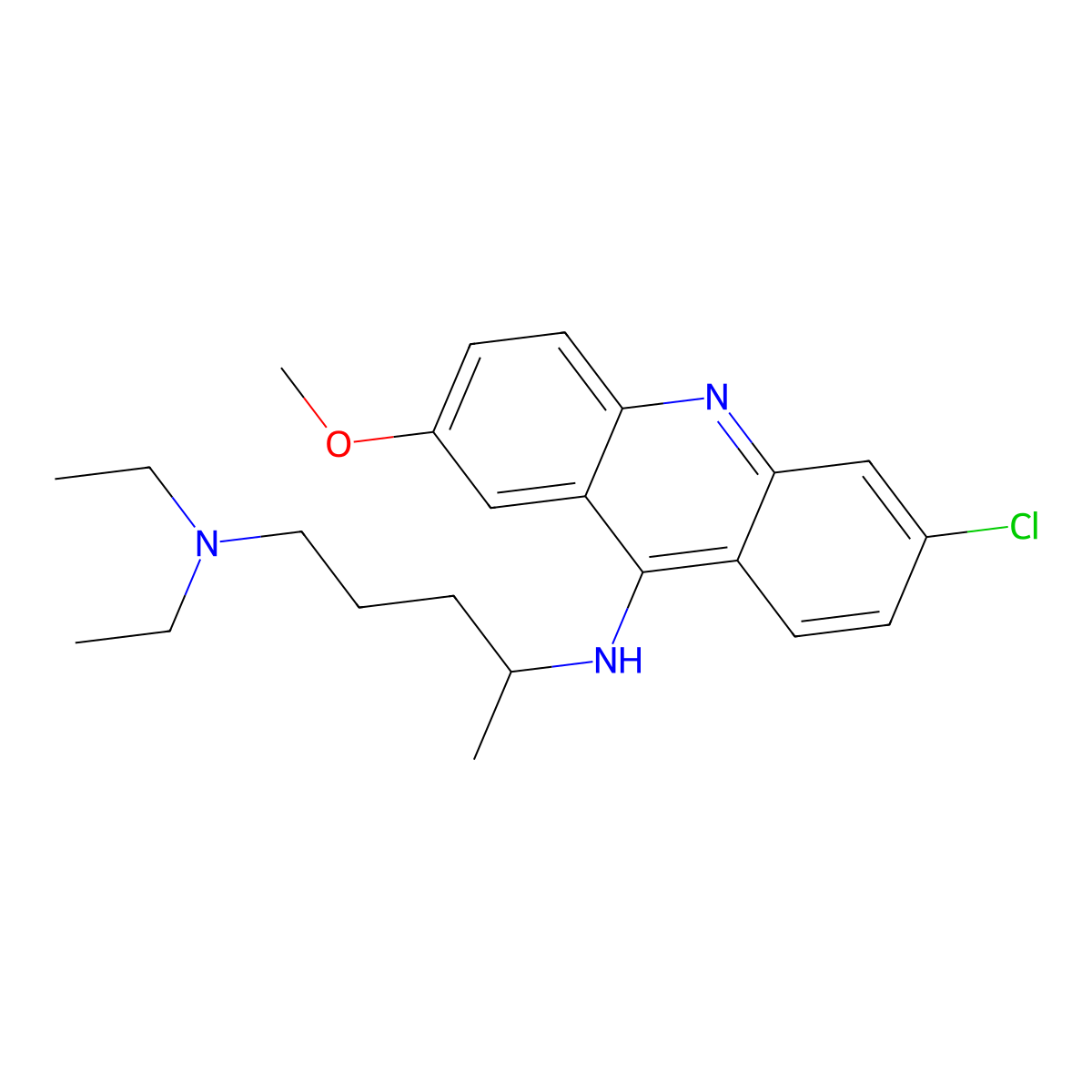 (+-)-Quinacrine molecular structure, CAS 83-89-6