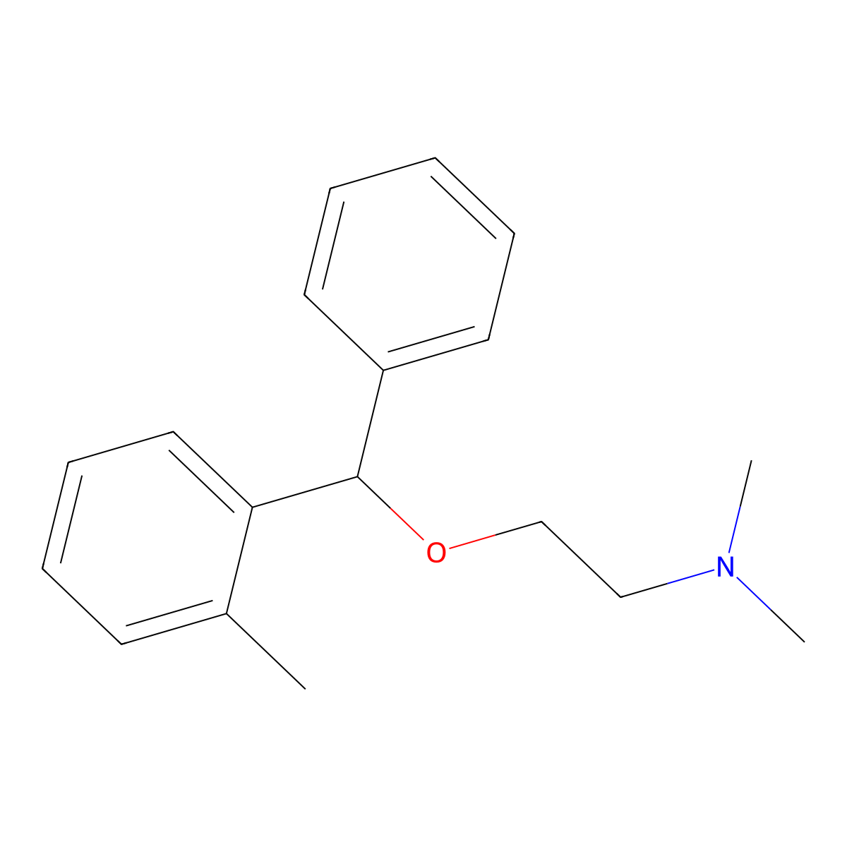 Orphenadrine molecular structure, CAS 83-98-7