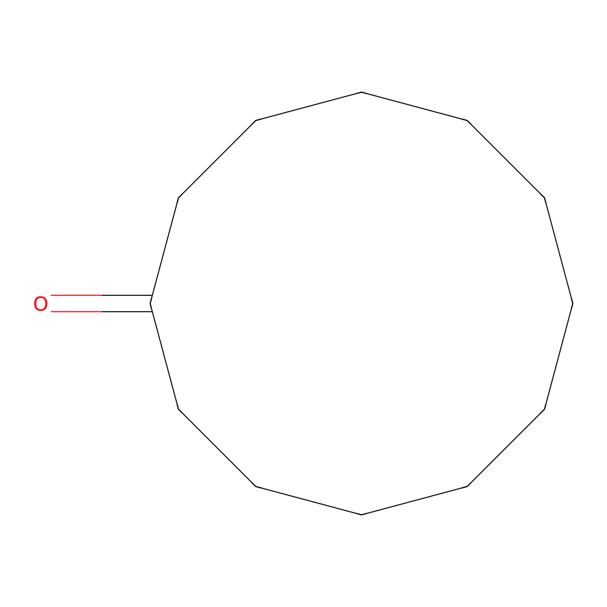 Cyclododecanone molecular structure, CAS 830-13-7