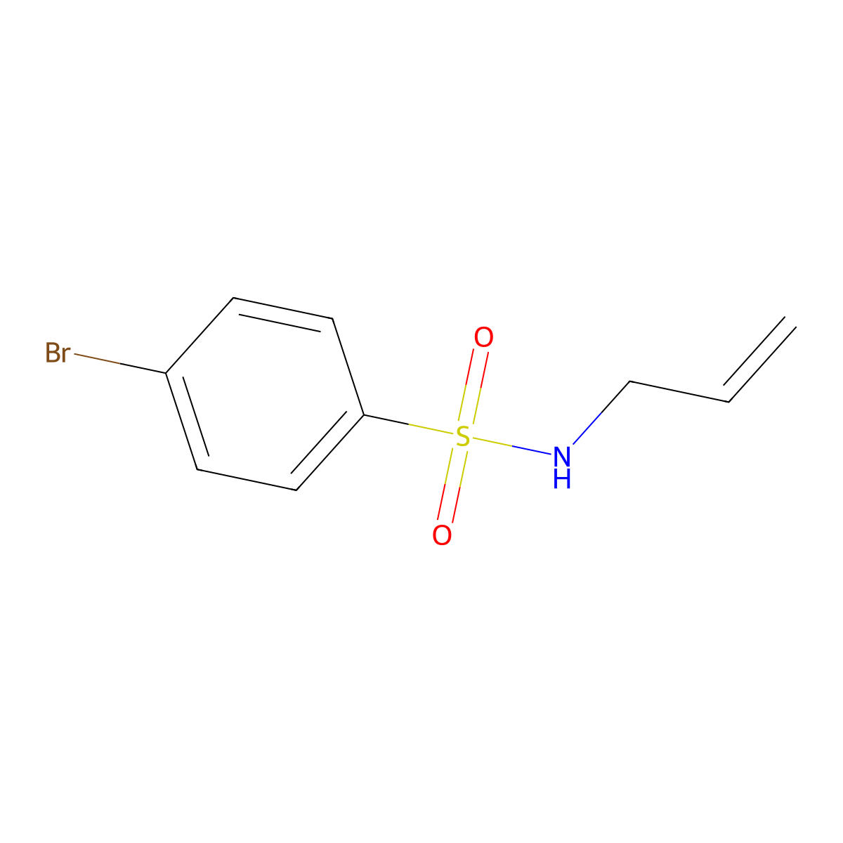 4-Bromo-N-2-propen-1-ylbenzenesulfonamide molecular structure, CAS 830-41-1