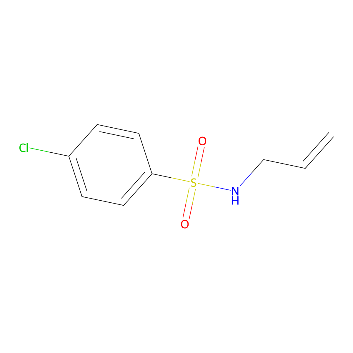 4-Chloro-N-2-propen-1-ylbenzenesulfonamide molecular structure, CAS 830-42-2
