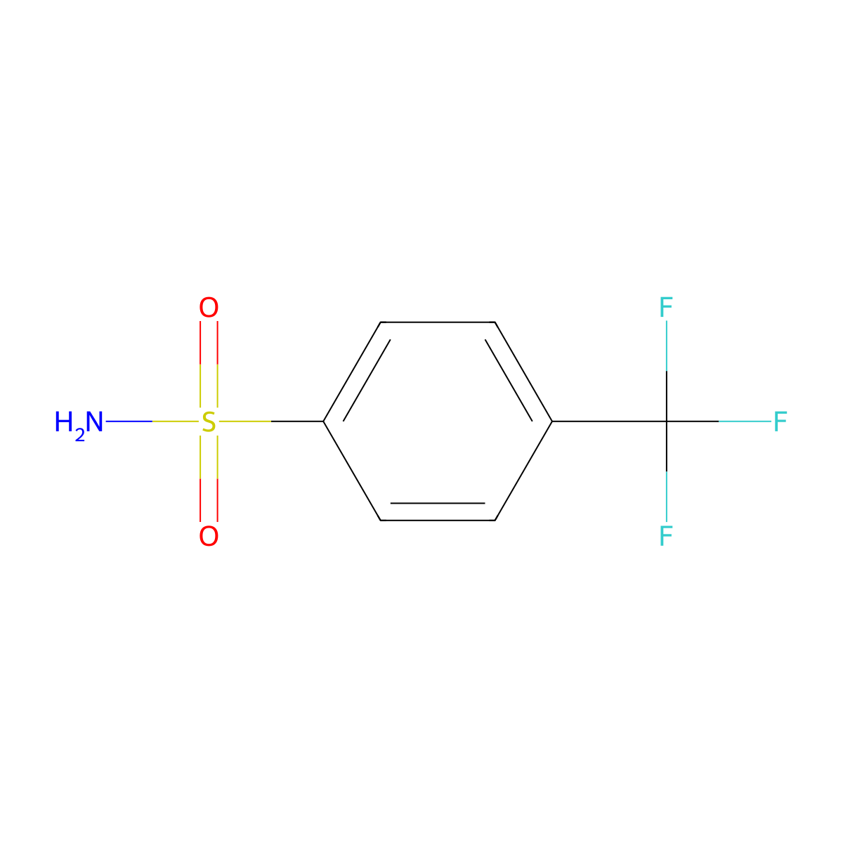 4-(Trifluoromethyl)benzenesulfonamide molecular structure, CAS 830-43-3
