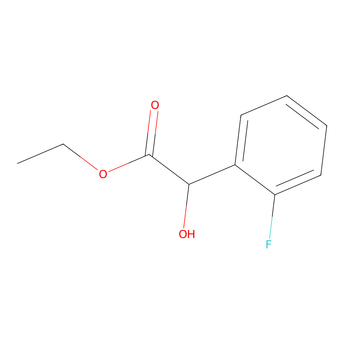 Ethyl 2-(2-fluorophenyl)-2-hydroxyacetate molecular structure, CAS 830-66-0