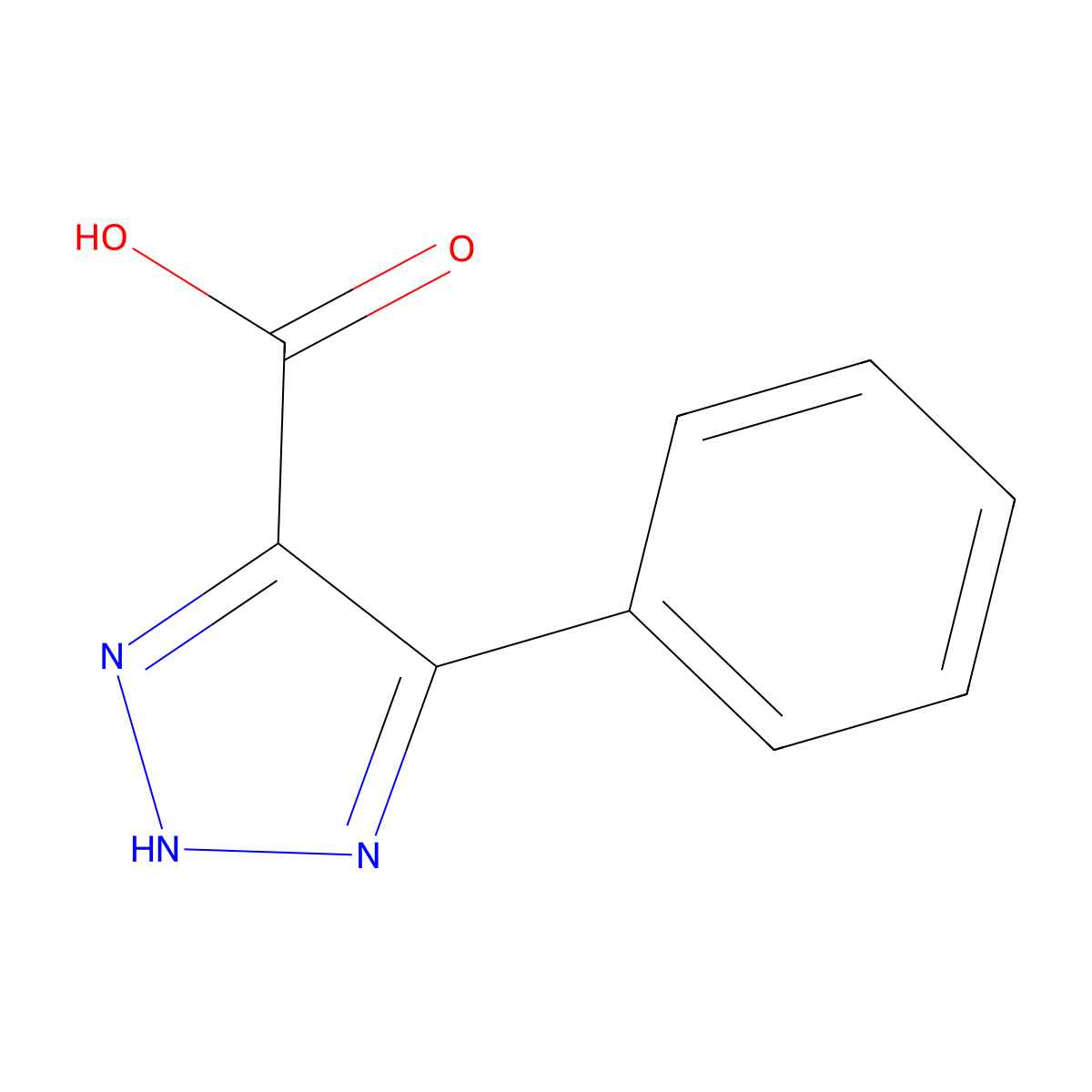 5-phenyl-1H-1,2,3-triazole-4-carboxylic acid molecular structure, CAS 830-78-4