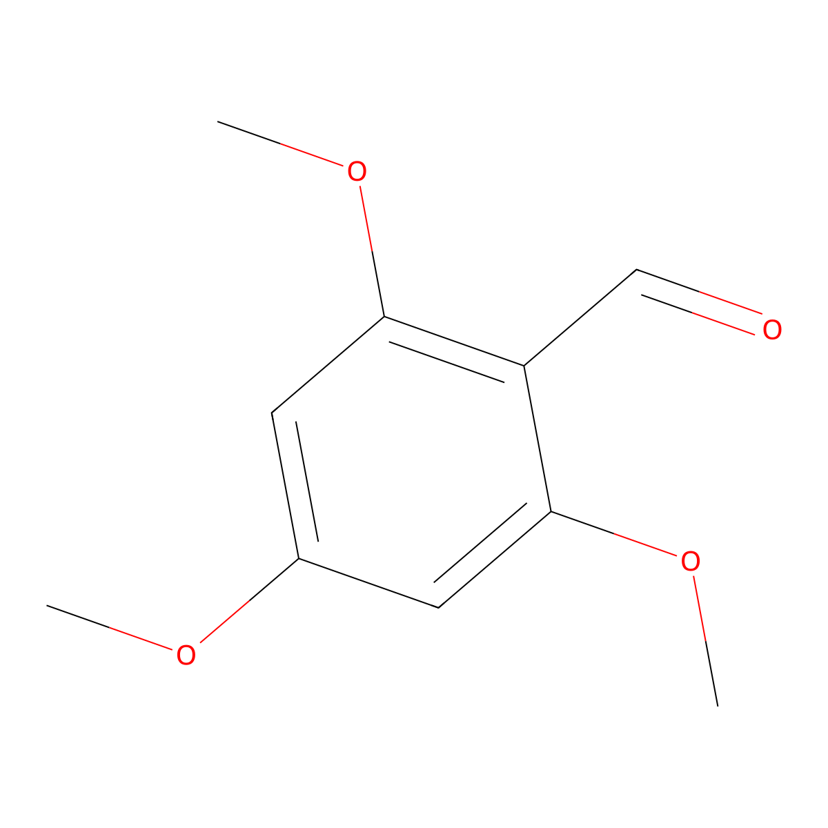 2,4,6-Trimethoxybenzaldehyde molecular structure, CAS 830-79-5