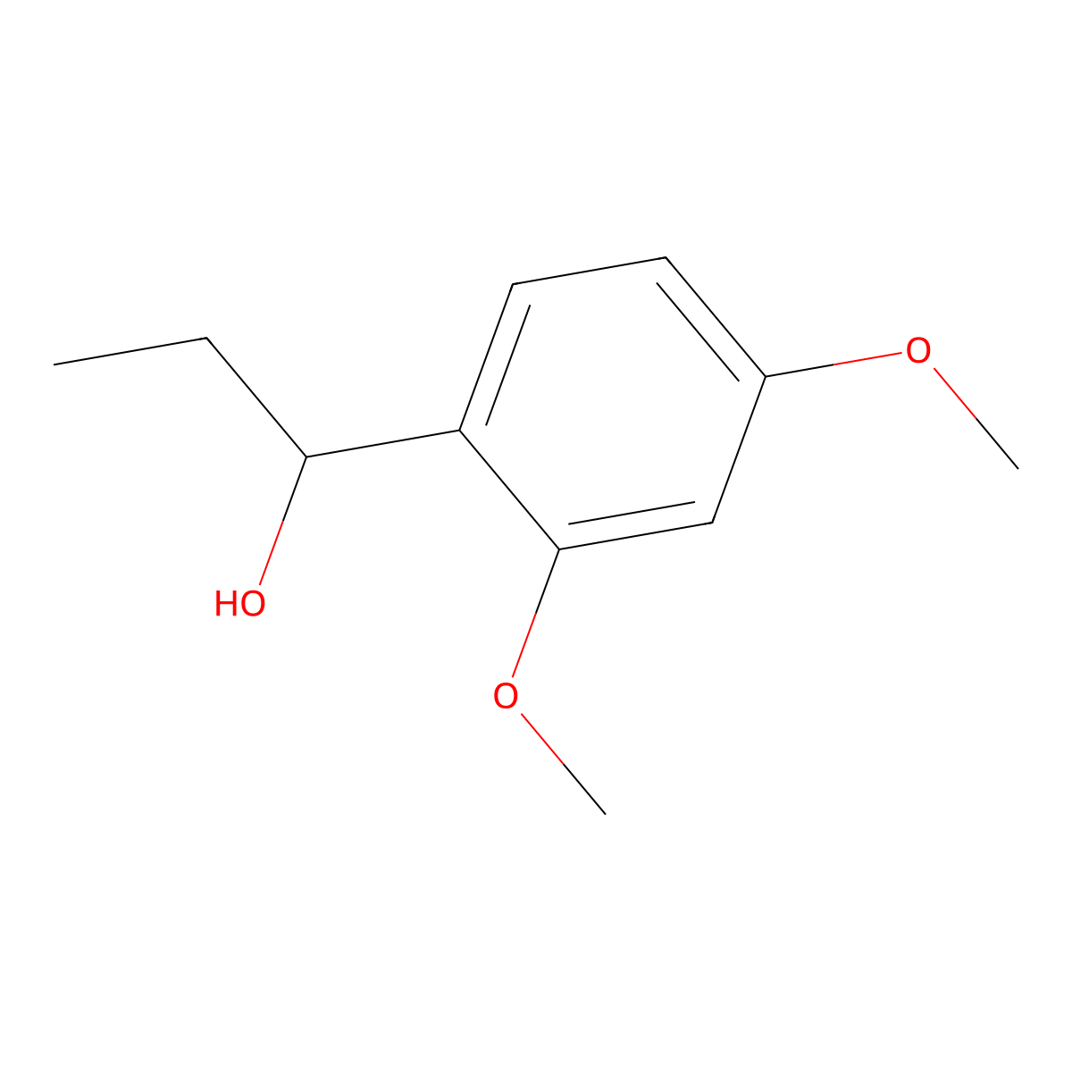 1-(2,4-Dimethoxyphenyl)-1-propanol molecular structure, CAS 830-99-9