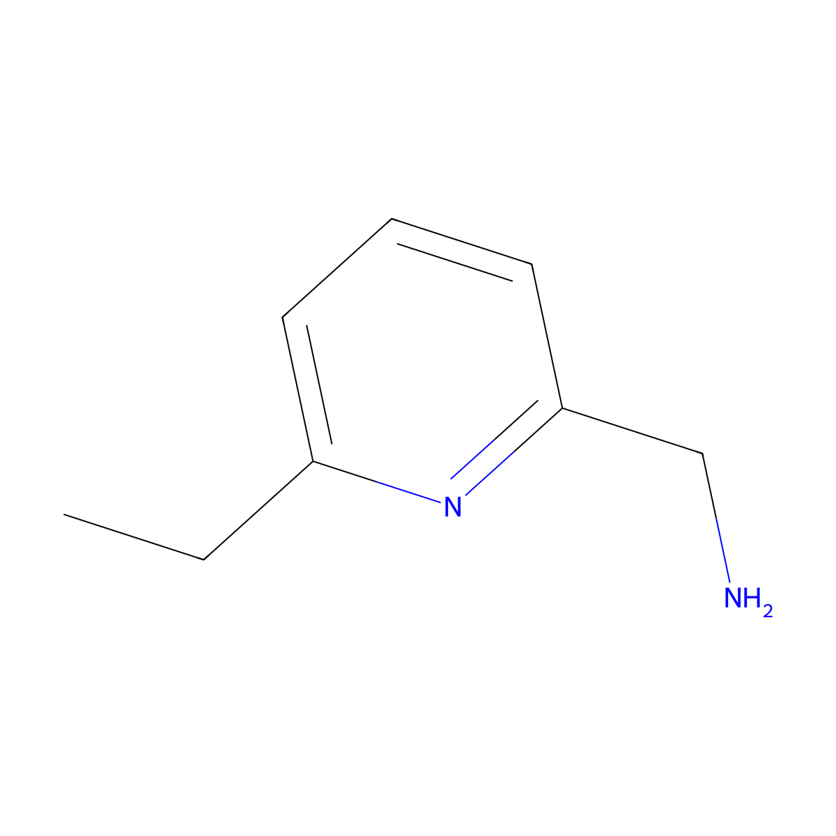 (6-Ethylpyridin-2-yl)methanamine molecular structure, CAS 83004-19-7