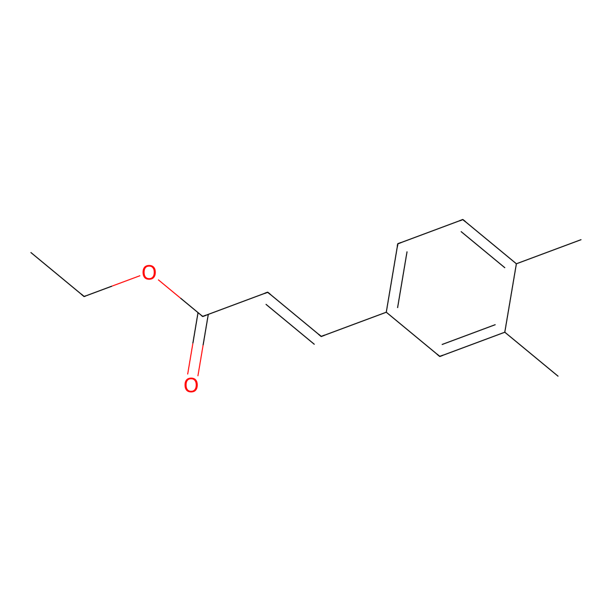 ethyl (2E)-3-(3,4-dimethylphenyl)prop-2-enoate molecular structure, CAS 83004-26-6