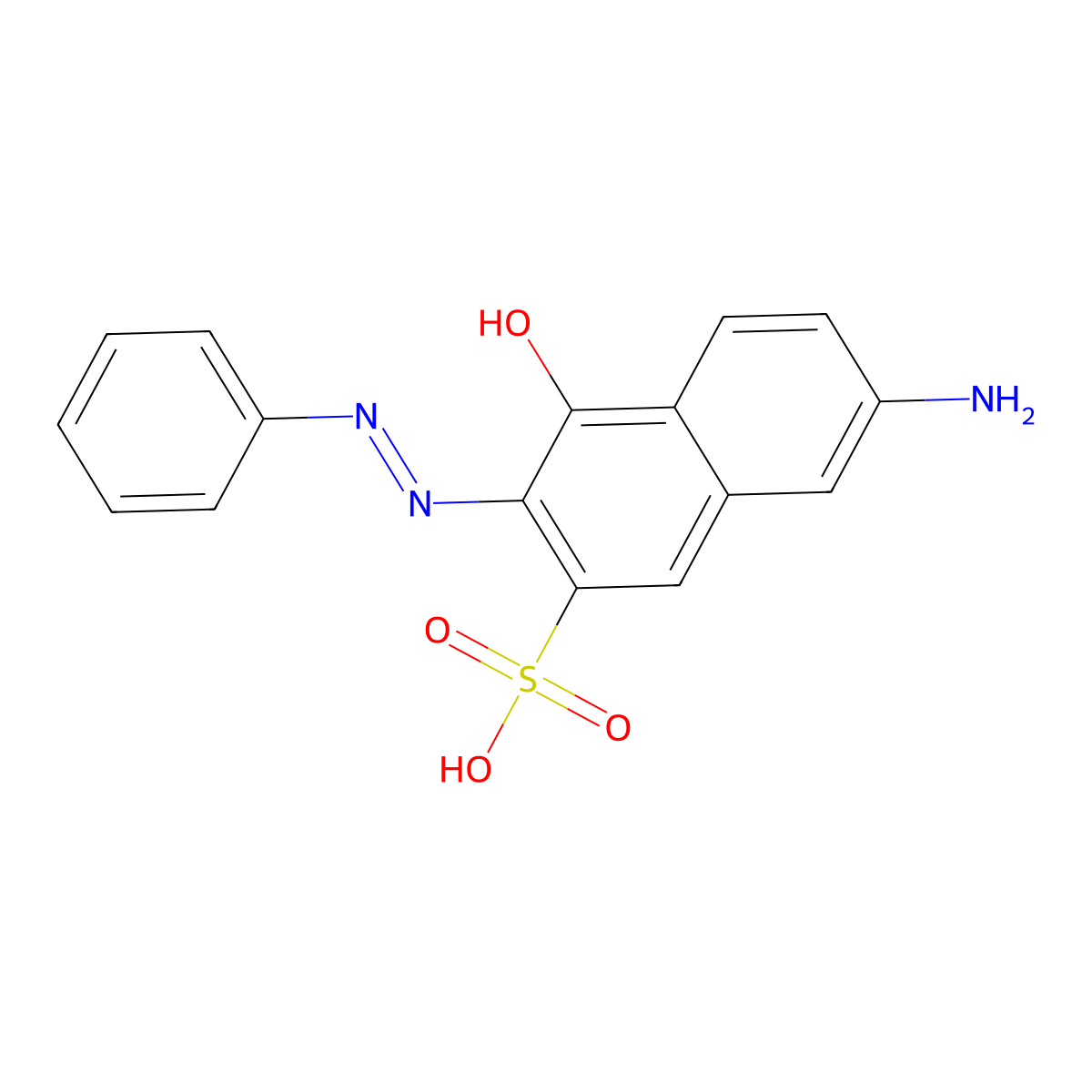 7-Amino-4-hydroxy-3-(phenylazo)naphthalene-2-sulphonic acid molecular structure, CAS 83006-40-0