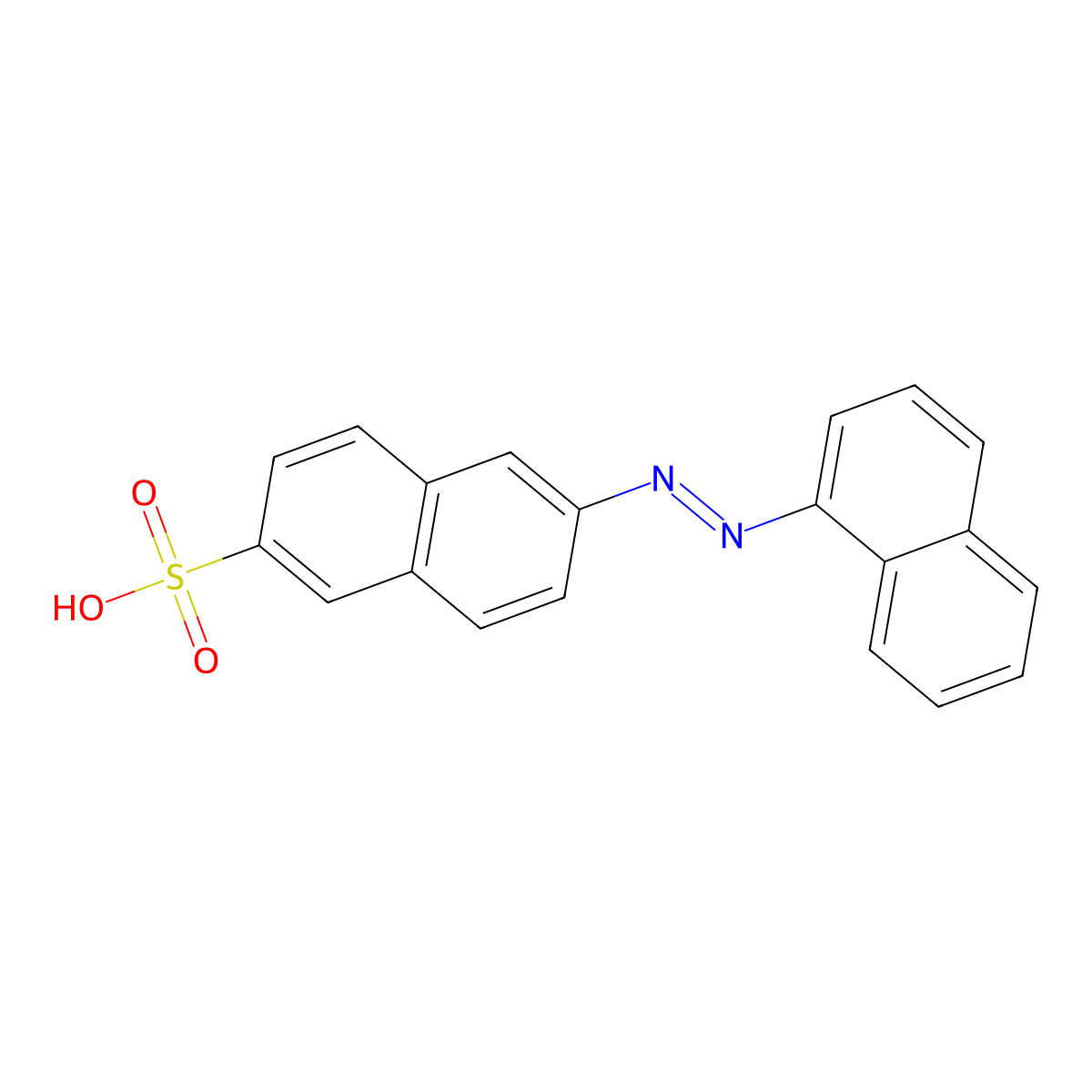 6-[2-(1-Naphthalenyl)diazenyl]-2-naphthalenesulfonic acid molecular structure, CAS 83006-50-2