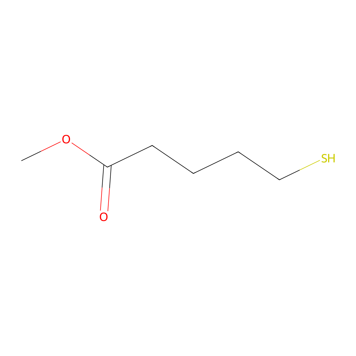 Methyl 5-sulfanylpentanoate molecular structure, CAS 83009-94-3