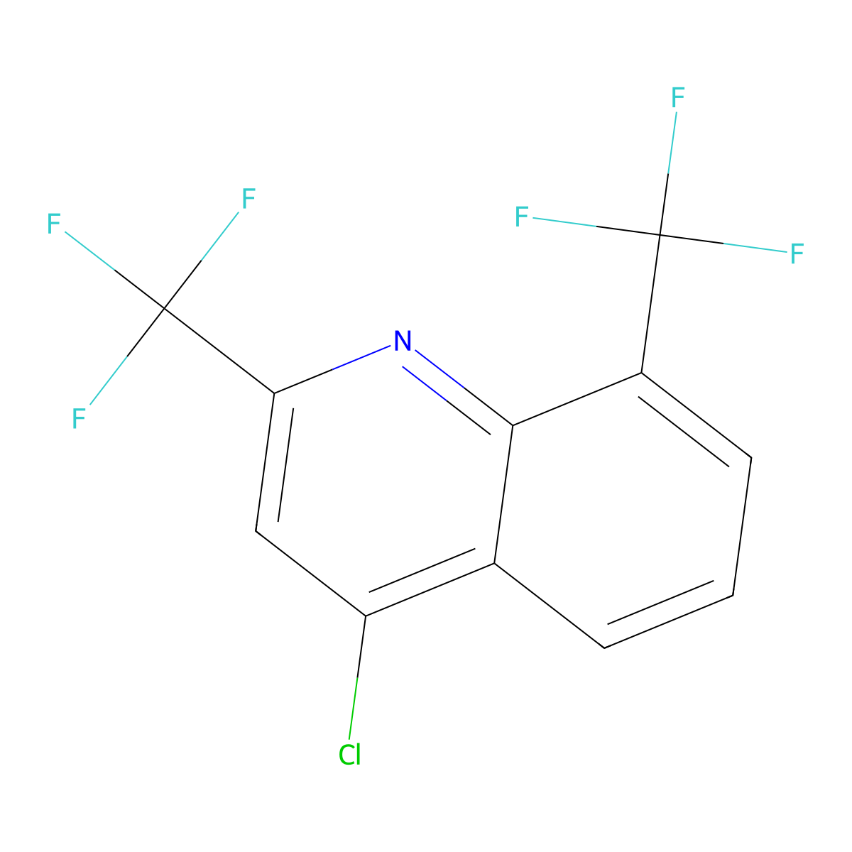 4-Chloro-2,8-bis(trifluoromethyl)quinoline molecular structure, CAS 83012-13-9